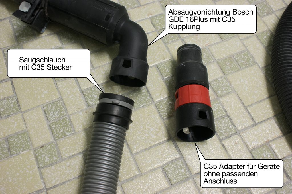 Bosch Click & Clean sowie C35 Adapter